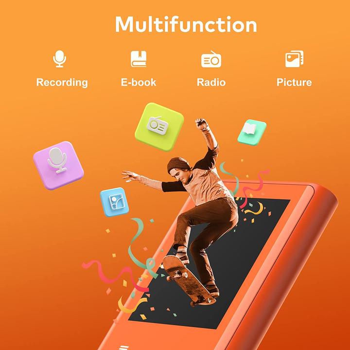 Actual product image Coconise 64GB MP3 Player, orange