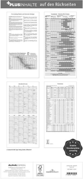 Image du produit Alpha Edition Planificateur familial (22 x 45 cm, Couverture rigide, Allemand)