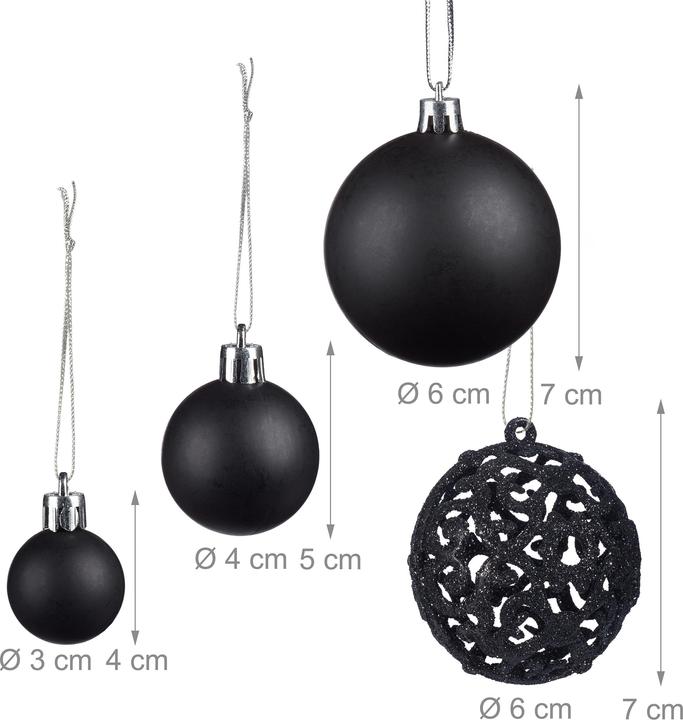 Produktbild Relaxdays Weihnachtskugeln-Set (50 -teilig)