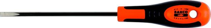 Actual product image Irimo Screwdriver for slotted screws, straight, with rubber handle, 0.6 mm x 3.5 mm x 100 mm