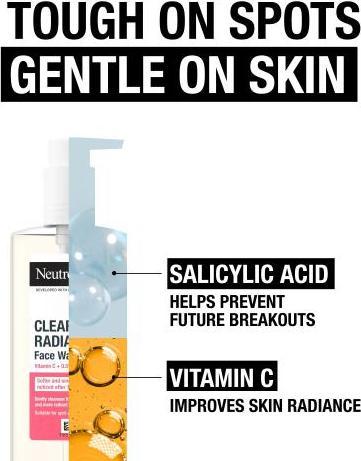 Actual product image Neutrogena Clear & Radiant Face Wash (Gel, 200 ml)