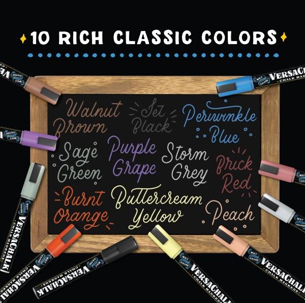 Actual product image VersaChalk - Classic Liquid Chalk Marker Set of 10 with 5mm (White, 5 mm, 10 x)