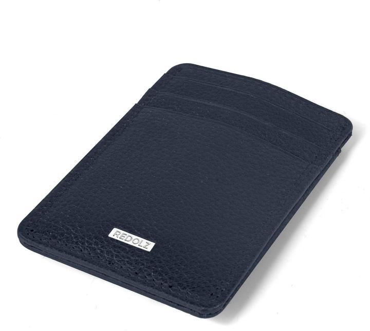 Actual product image Redolz Leather Essentials Kreditkartenetui RFID Leder 7 cm mit Geldscheinklammer