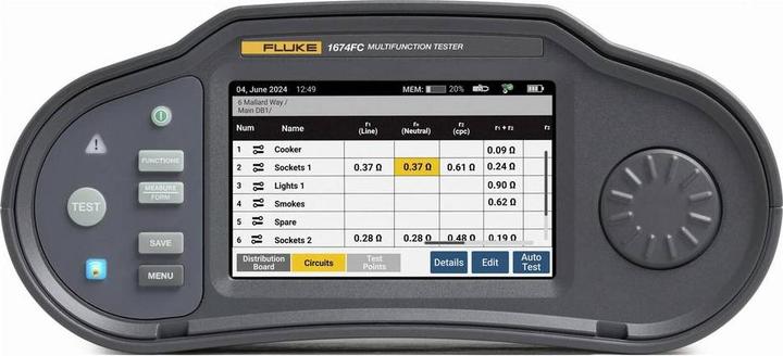 Produktbild Fluke 1674FC SCH Multifunktions Installationstester 5580841 (CAT IV 300V, CAT III 600V)