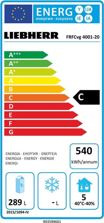 Etichetta energetica Liebherr FRFCvg 4001 (420 l)