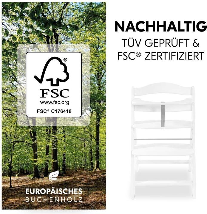 Produktbild Hauck Hochstuhl Alpha Plus White im Sparset - inkl. Sitzkissen Hochstühle (Hochstuhl)