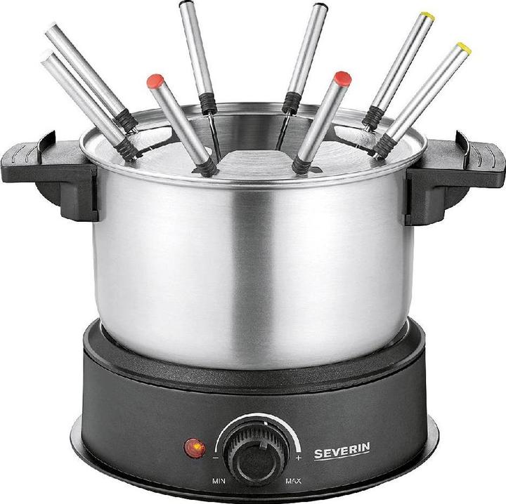 Produktbild Severin elektrisches Fondue-Set mit farblich markierten Gabeln (Fondue Chinoise)