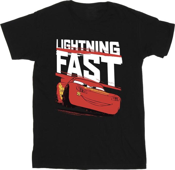 Cars Maglietta da ragazzo in cotone Lightning Fast