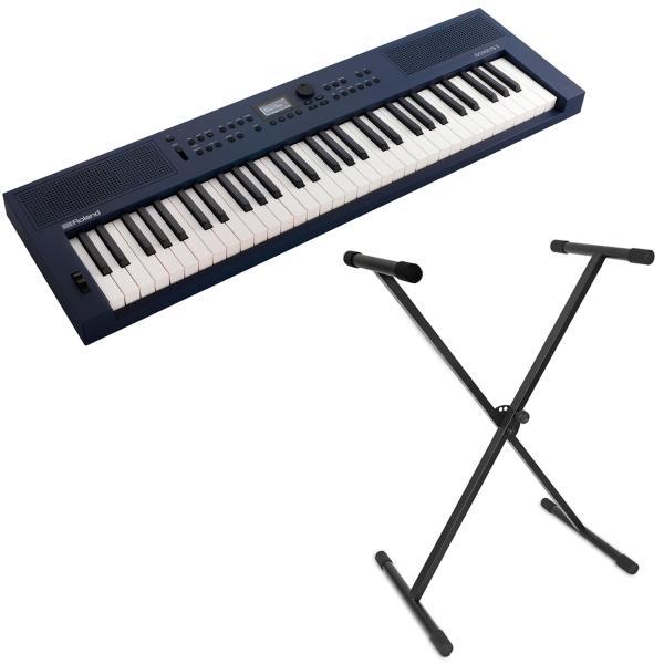 Actual product image Roland Keyboard GO:Keys3 Midnight Blue with keyboard stand (61 Keys)
