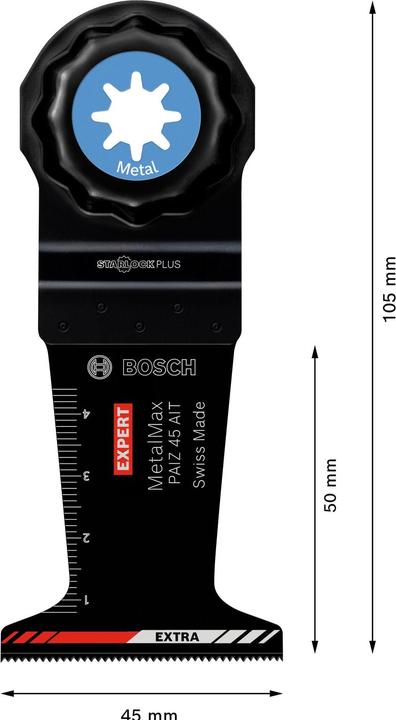 Actual product image Bosch Professional Zubehör Expert MetalMax PAIZ 45 AIT blade for multifunction tools, 45 mm