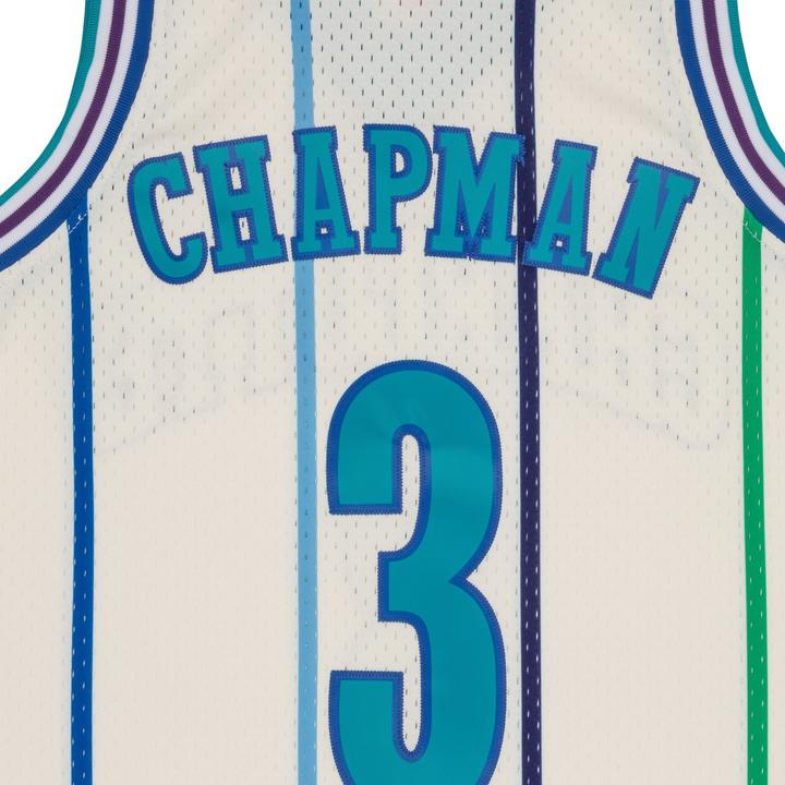 Actual product image Mitchell & Ness Swingman Jersey Charlotte Hornets OFF-WHITE Rex Chapman (L)