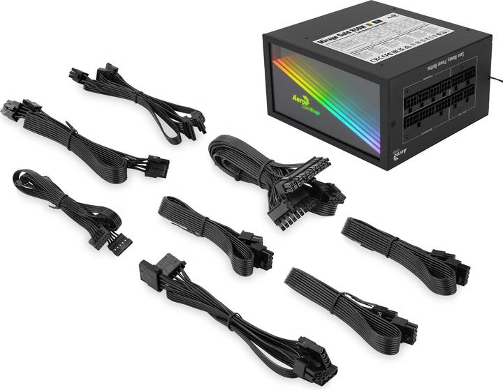 Actual product image AeroCool Alimentation ATX Mirage Gold M RGB - 850W (Noir) (850 W)