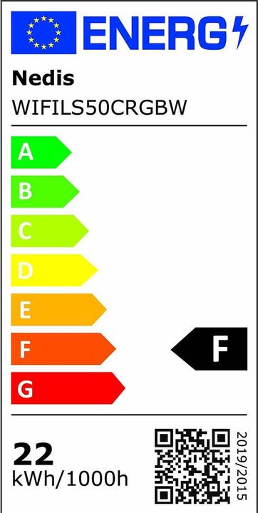 Energie-Label Nedis Smartlife Full Color (Warmweiss, Rot, Kaltweiss, Grün, 500 cm, Indoor)