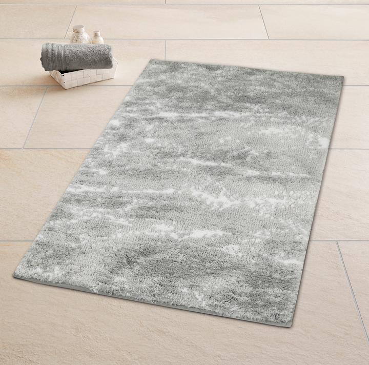 Produktbild Kleine Wolke Badteppich Nevoa 60 x 90 cm, Grau/Weiss (60 x 90 cm)