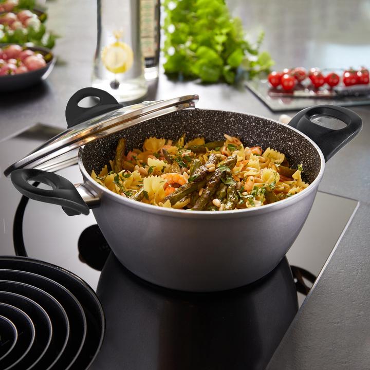 Actual product image Stoneline CERAMIC cookware set, 6 pcs. with glass lids (20 cm, Pan set + pot set, Aluminium)