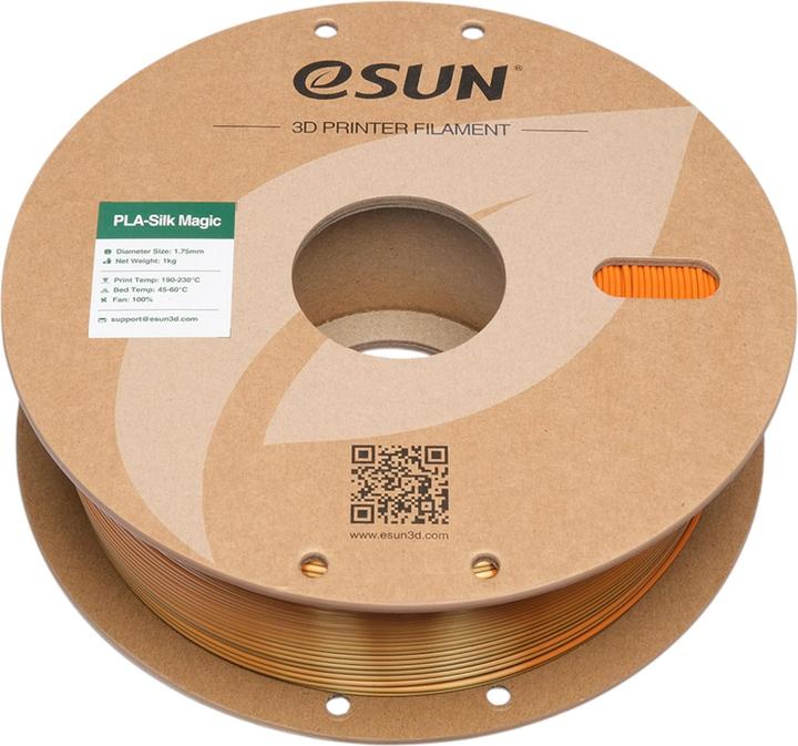 Actual product image eSUN EPLA-SILK MAGIC 1,75mm BLACK GOLD 1kg (PLA, 1.75 mm, 1000 g, Multicoloured)