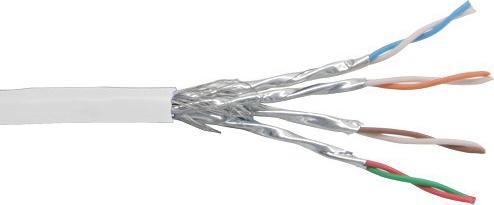 Produktbild InLine Patchkabel Cat.6 S/FTP/PIMF AWG27 PVC weiss 100m zum Konfektionieren (S/FTP, CAT6, 100 m)