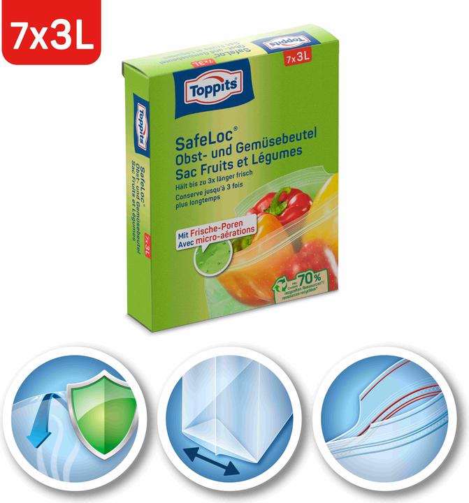 Actual product image Toppits Fruit & vegetable bags (7 x)