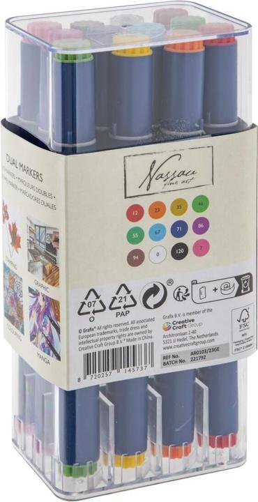 Produktbild Grafix Duale Markierungen 12St. Nassau (Transparent, 12 x)