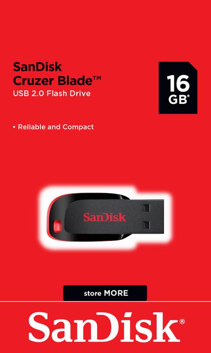 Actual product image SanDisk cruiser blade (16 GB, USB-A)