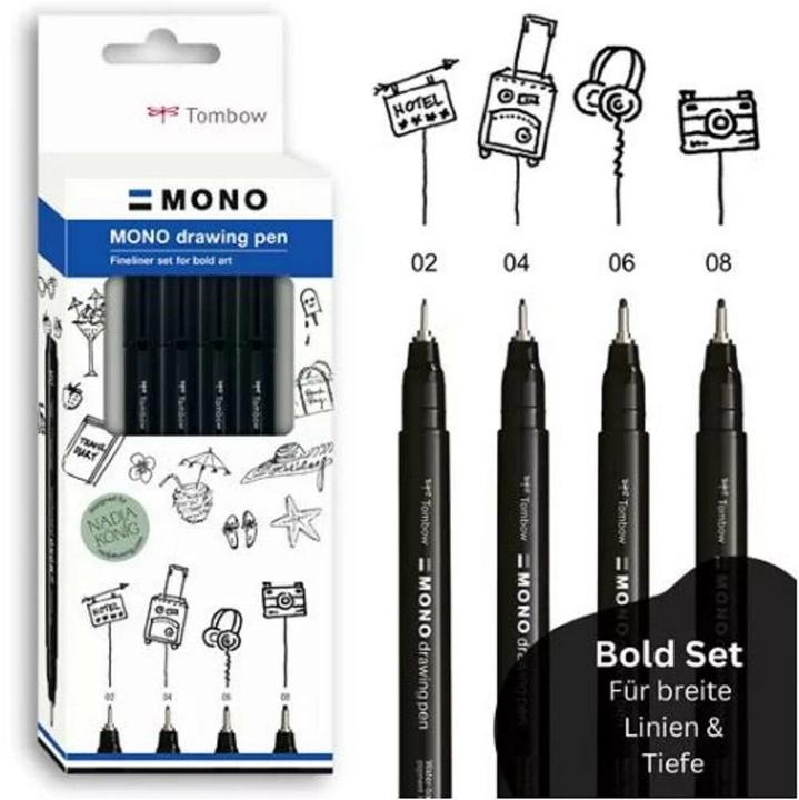 Produktbild Tombow Mono Drawing Pen (Schwarz, 4 x)