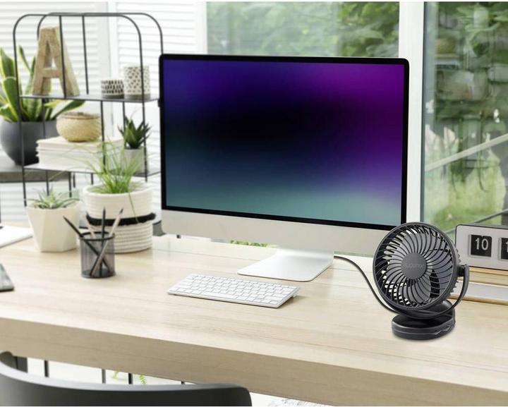 Actual product image Sygonix Akku-Ventilator 4 W Schwarz (55 dB)