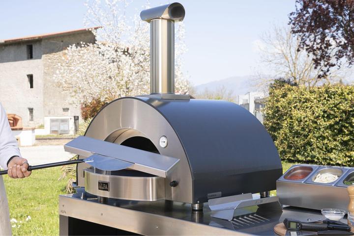 Productafbeelding Alfa Forni Kit Hybrid 2 Pizze (Futuro) Roestvrij staal