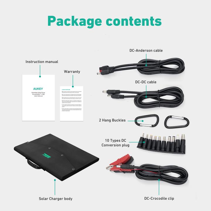 Image du produit Aukey PowerHelio Y100 (100 W, 3.80 kg)