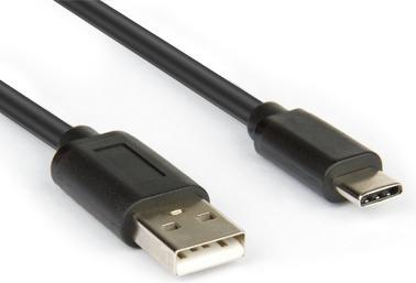 Actual product image Hamlet XCU2A-UC-MM10 USB cable 1 m USB 2.0 USB A USB C Black (1 m, USB 2.0)
