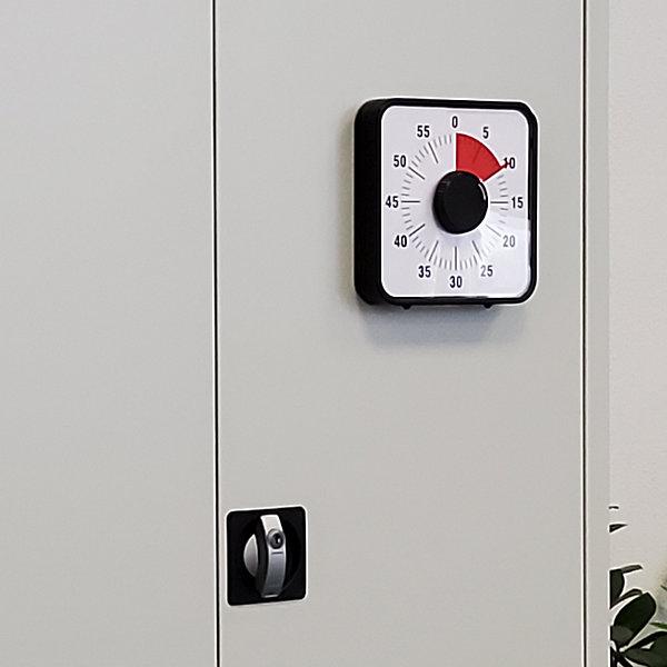 Actual product image Bürk Meeting timer, HxWxD 195 x 195 x 32 mm, black.