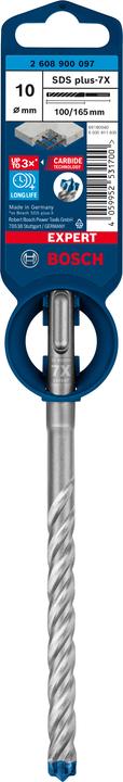 Produktbild Bosch Professional Zubehör EXPERT SDS plus-7X Hammerbohrer, 10 x 100 x 165 mm (10 Millimeter)
