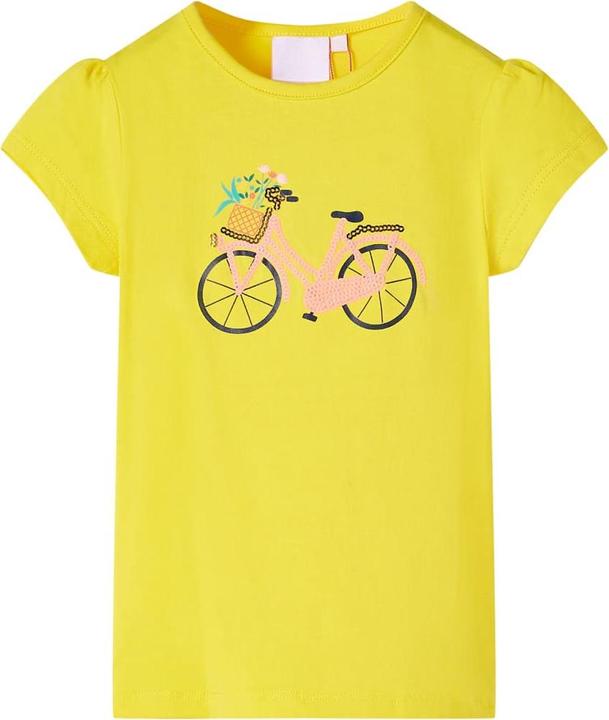 VidaXL Kinder-T-Shirt Gelb 128,Material: 95 % Baumwolle. 5 (128)