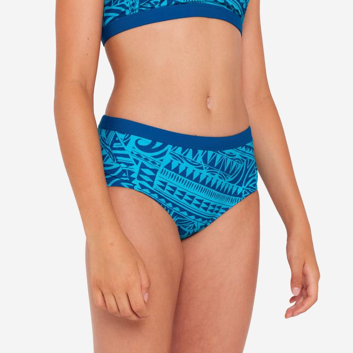 Image du produit Nabaiji Bas de maillot de bain natation Fille - 500 Kamyleon fatu bleu turquoise