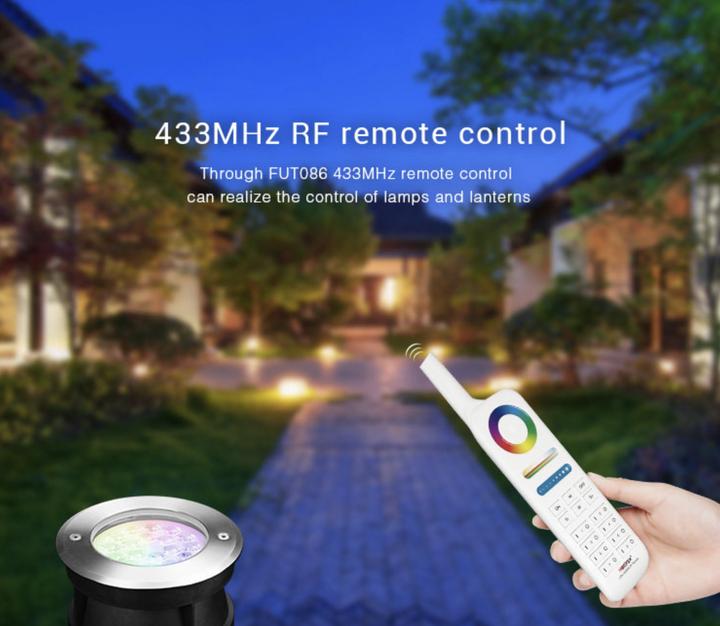 Produktbild Milight 9W Funk LED Bodeneinbauleuchte RGB+KW/WW 24V (600 lm, IP68)