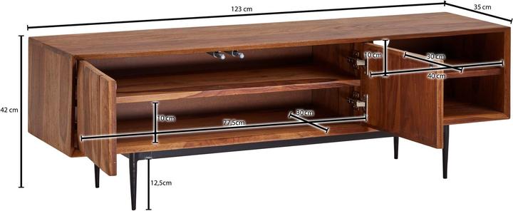 Produktbild Wohnling Sheesham (123 x 35 x 42 cm)