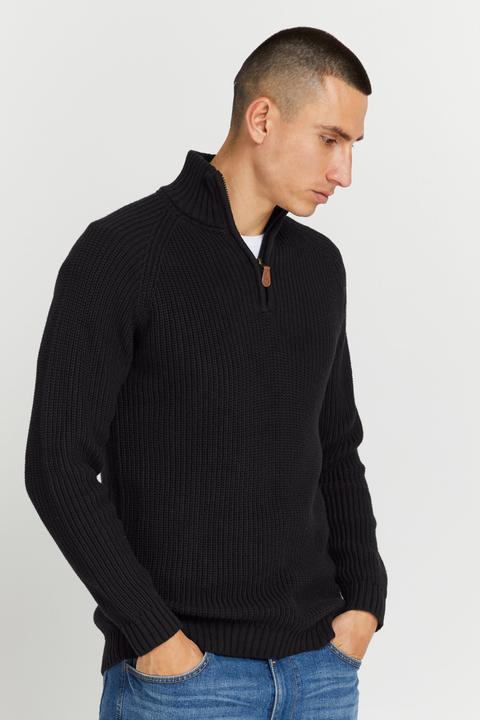Actual product image Solid Xenox Men's Jumper Chunky Knit Pullover Troyer Made Of 100% Cotton (XL)