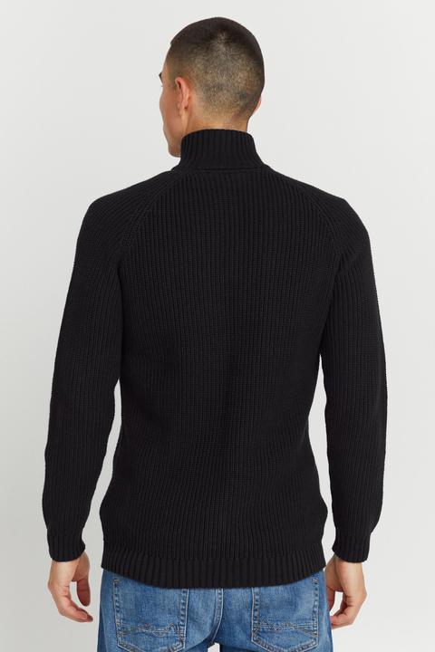 Actual product image Solid Xenox Men's Jumper Chunky Knit Pullover Troyer Made Of 100% Cotton (XL)