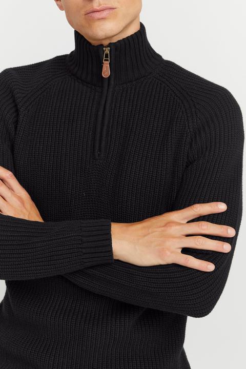 Actual product image Solid Xenox Men's Jumper Chunky Knit Pullover Troyer Made Of 100% Cotton (XL)