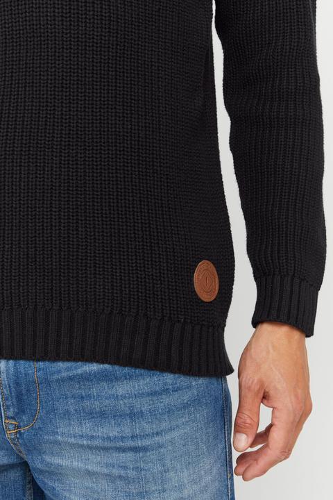 Actual product image Solid Xenox Men's Jumper Chunky Knit Pullover Troyer Made Of 100% Cotton (XL)