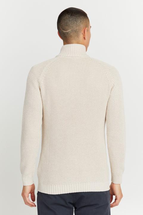 Image du produit Solid Xenox Pull En Grosse Maille À Col Camionneur Pull-Over Pour Homme Avec Col Droit 100% Coton (3XL)