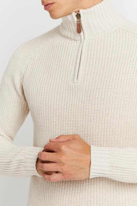 Image du produit Solid Xenox Pull En Grosse Maille À Col Camionneur Pull-Over Pour Homme Avec Col Droit 100% Coton (3XL)