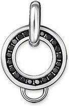 Hermex Verbindungsstück Charm Anhänger Strass versilbert - Silbrig (Metalllegierung, Versilbert)