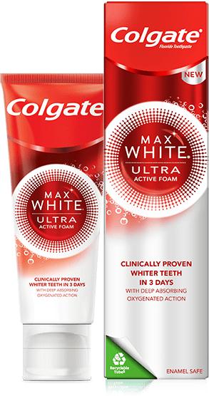 Immagine prodotto Colgate Max White Ultra Active Foam Whitening (50 ml)