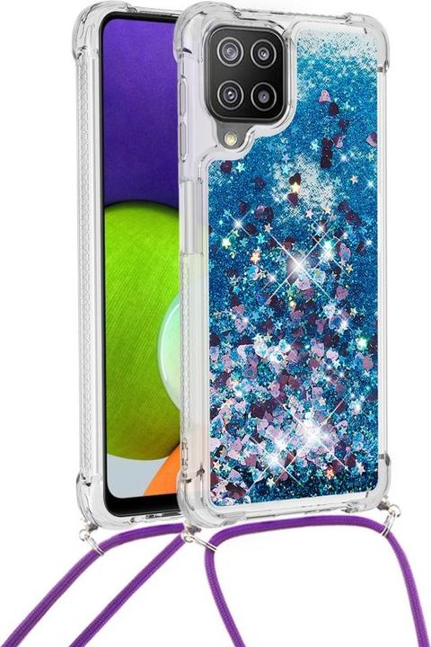 Produktbild Cover-Discount Galaxy A22 4G - Hülle mit Umhängeband blau