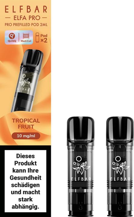 Elfbar ELFA Pro - 2ml Pods 10mg, Tropical Fruit