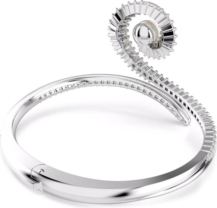 Produktbild Swarovski x Ariana Grande Armreif Kristallperle Baguette Schliff Weiss Rhodiniert (Swarovski Metall)