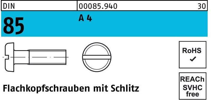 Actual product image DIN 85/ISO 1580 Schlitz (100 Screws per piece)