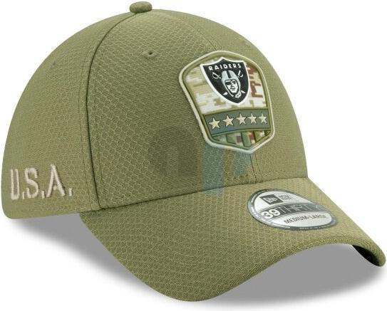 New Era 39Thirty NFL Salute to Service Oakland Raiders Cap (S/M)