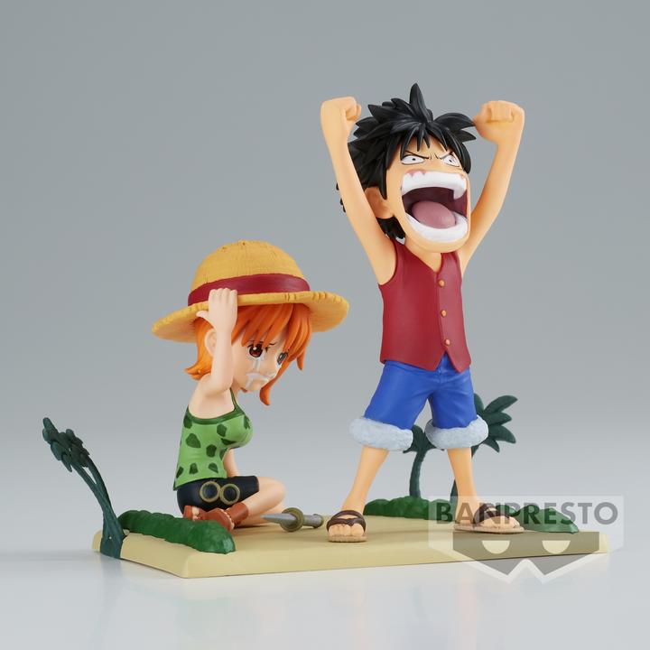 Actual product image Banpresto ONE PIECE - Luffy & Nami - Figurine WCF-Log Stories 7cm