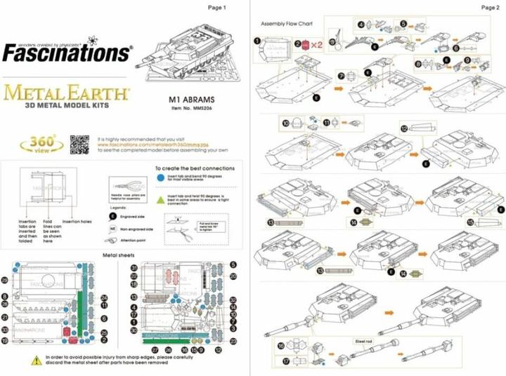 Image du produit Metal Earth Réservoir M1 Abrams